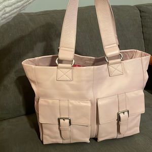 Gap Pink Leather Tote